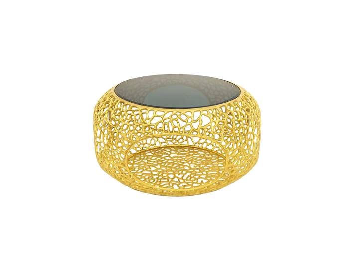 Design Couchtisch „Spin“ Ø 75 cm Gold Invicta Interiors