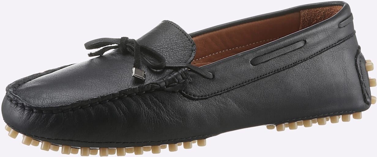 Slipper ANDREA CONTI, Damen, Gr. 38, schwarz, Leder, Schuhe Slipper schwarz 38