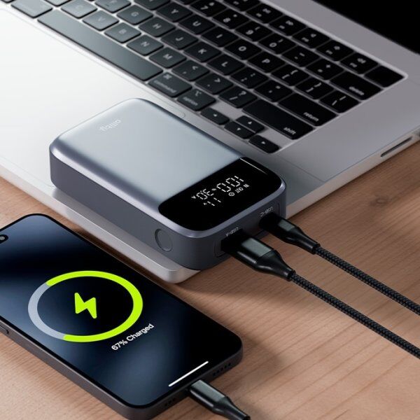 Allity Powerbank, 33w, 10000 Mah - Grå