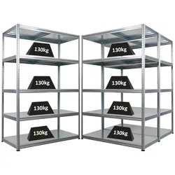 Proregal Mega Deal | 3x Schwerlastregal Steel Eagle | HxBxT 180x120x60cm | Fachlast 130kg | Verzinkt