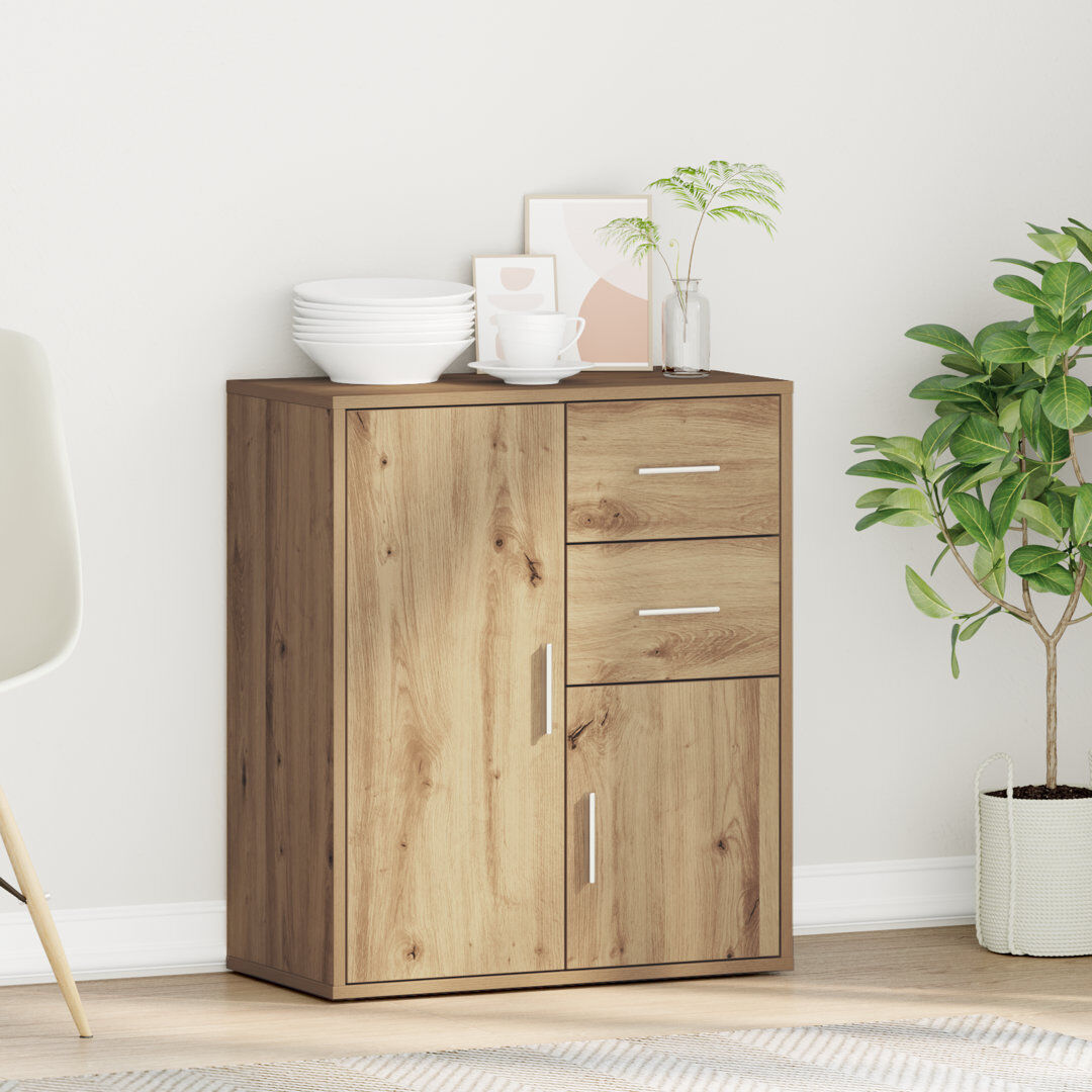 George Oliver 60cm Sideboard Artisan Oak 70cm H X 60cm W X 31cm D
