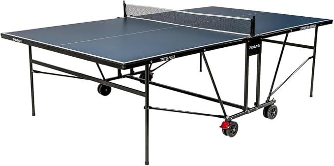 Tischtennisplatte 500 - Tischtennisplatte Indoor - Faltbare Tischtennistisch - Klappbar - Original Tischtennistisch - Mit Rädern - Beweglich - Blau