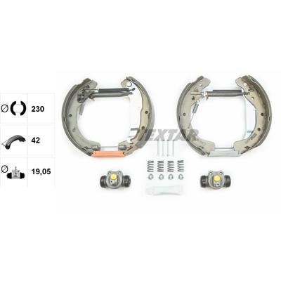TEXTAR Bremsbackensatz Shoe Kit Pro 84049001 für Opel