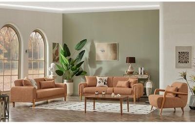 Furnia Robert 3 Pieces Living Room Sets 2 Sofa 1 Chair