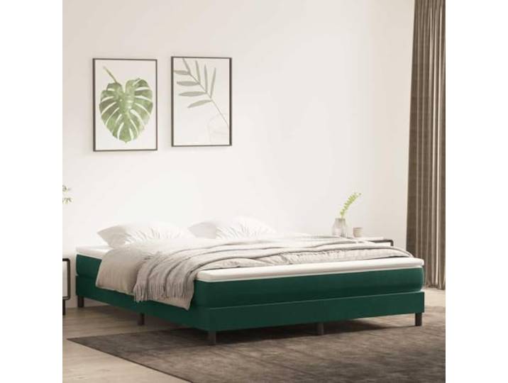 RJPLMFV Lattenrost, Dunkelgrün, 180 x 220 cm Weicher Velours, robuste Füße, optimale Unterstützung, Matratze nicht im Lieferumfang enthalten
