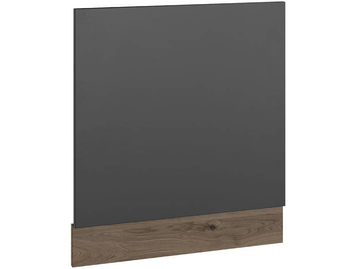Frontblende WIHO KÜCHEN Elba, für teilintegrierte Einbaugeschirrspüler , schwarz, B:59,4cm H:56,5cm, Holzwerkstoff, Möbelblenden, Frontblende, Maße (B/H): 59,4/56,5 cm