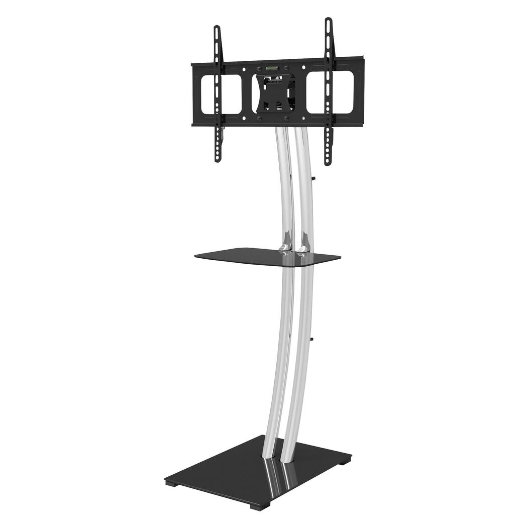 myWall Standfuss für Bildschirme 37" - 70" (94 - 178 cm), Belastung bis 65 kg, verchromte Halterungss (65 kg, 37" - 70") (HP107L)
