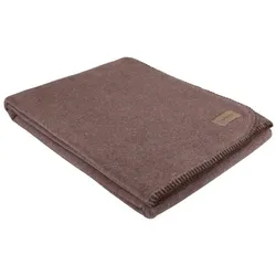 eskimo Edelvelours Decke 150x200 cm | dunkelbraun - braun