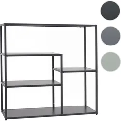 Regal HWC-P98, Wohnregal Standregal Ablageregal, Industrial Metall 80x80x30cm ~ anthrazit