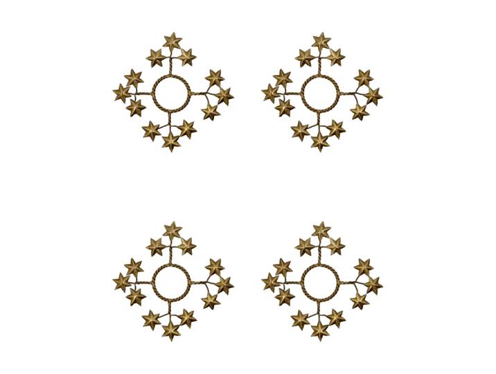 House Doctor Manchettes pour bougies Star lot de 4 Doré