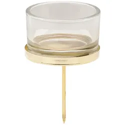 Teelichthalter, gold, 5 cm Ø, 4 Stück