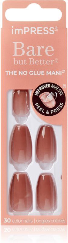 Kiss imPRESS Bare but Better false nails self-adhesive Flare 30 pc