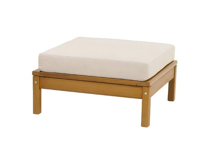 JVmoebel Fußhocker Eleganter Gartenhocker in Braun mit bequemen Polsterkissen (Hocker), Made in Europa
