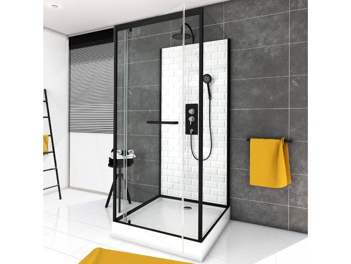 Eckdusche White Sone 90 x 90cm Weiß
