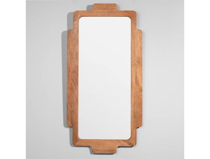 Rechteckiger Spiegel aus Mangoholz, 45 x 90 cm