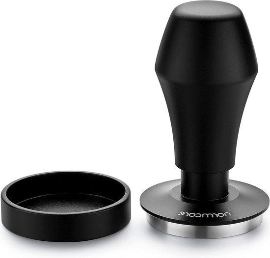 DigiRigi Espressotamper 58,5 mm – Veerbelaste en gekalibreerde barista-tamper met roestvrijstalen voet en mat aluminium handvat