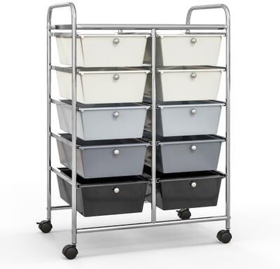 Dovelina 10-Drawer Rolling Storage Cart