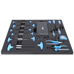 Unior SET1-2600AC-US Werkzeugset, 22-tlg., SOS-Modul breit, 562x570mm, red