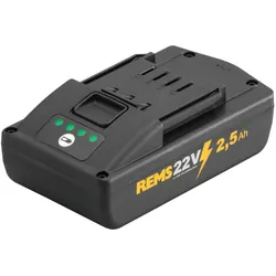 Rems, Werkzeugakku + Ladegerät, Akku 21,6V (22V max) 2,5Ah ( 571571 R22) (21.60 V)