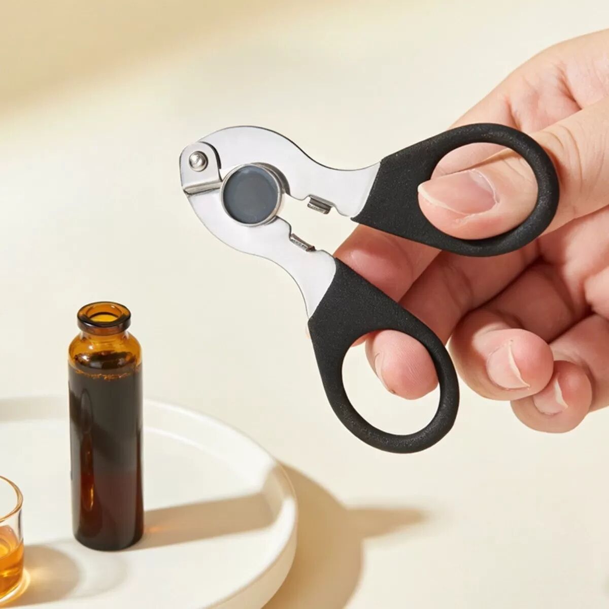 INF Ouvre-flacons portable antidéflagrant en acier inoxydable - Ouvre-bouchons multifonctionnel pour flacons de médicaments et