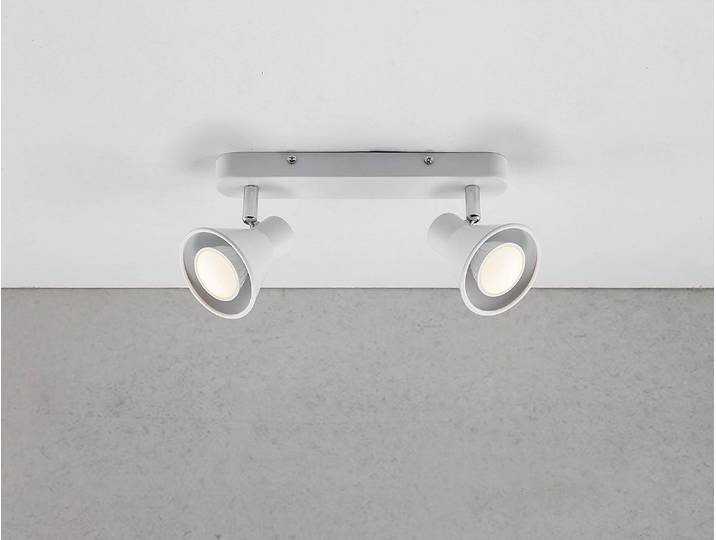 Deckenleuchte Eik 29 x 15 x 9cm Weiß/Weiß 2 Aluminium, lackiert GU10