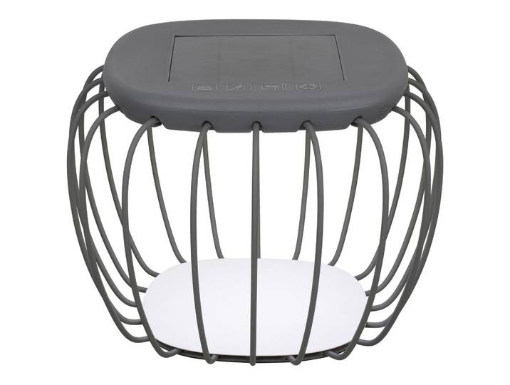 Novel Aussenleuchte, Grau, Metall, Kunststoff, Abstraktes, rund, 30 cm, RoHS, CE, tragbar, Farbtemperaturwechsler, Lampen & Leuchten, Außenbeleuchtung, Außenleuchten