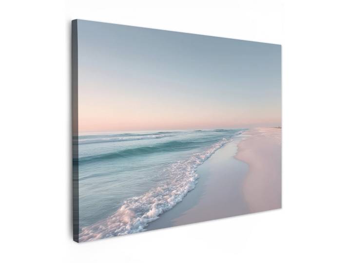 LEINWANDBILD Küstenlinie - Pastell - Wasser Wandbilder 80x60 cm
