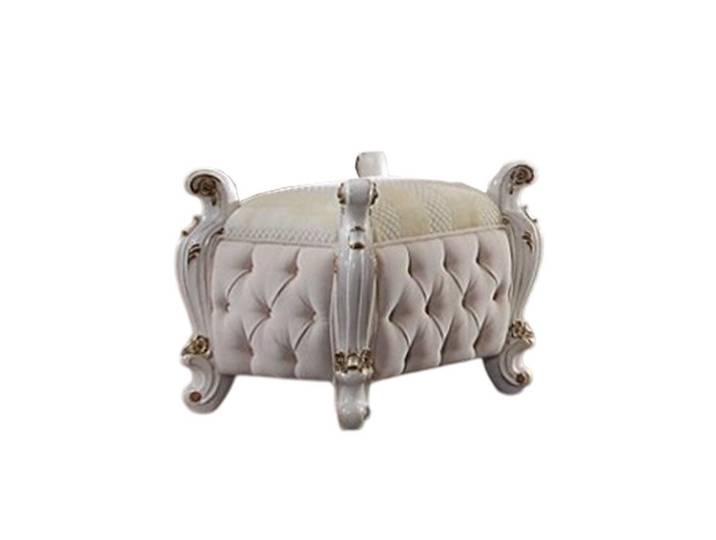 JVmoebel Hocker Fußhocker Club Lounge Leder Textil Ottoman Pufa Ottomane Weiß, Made in Europa