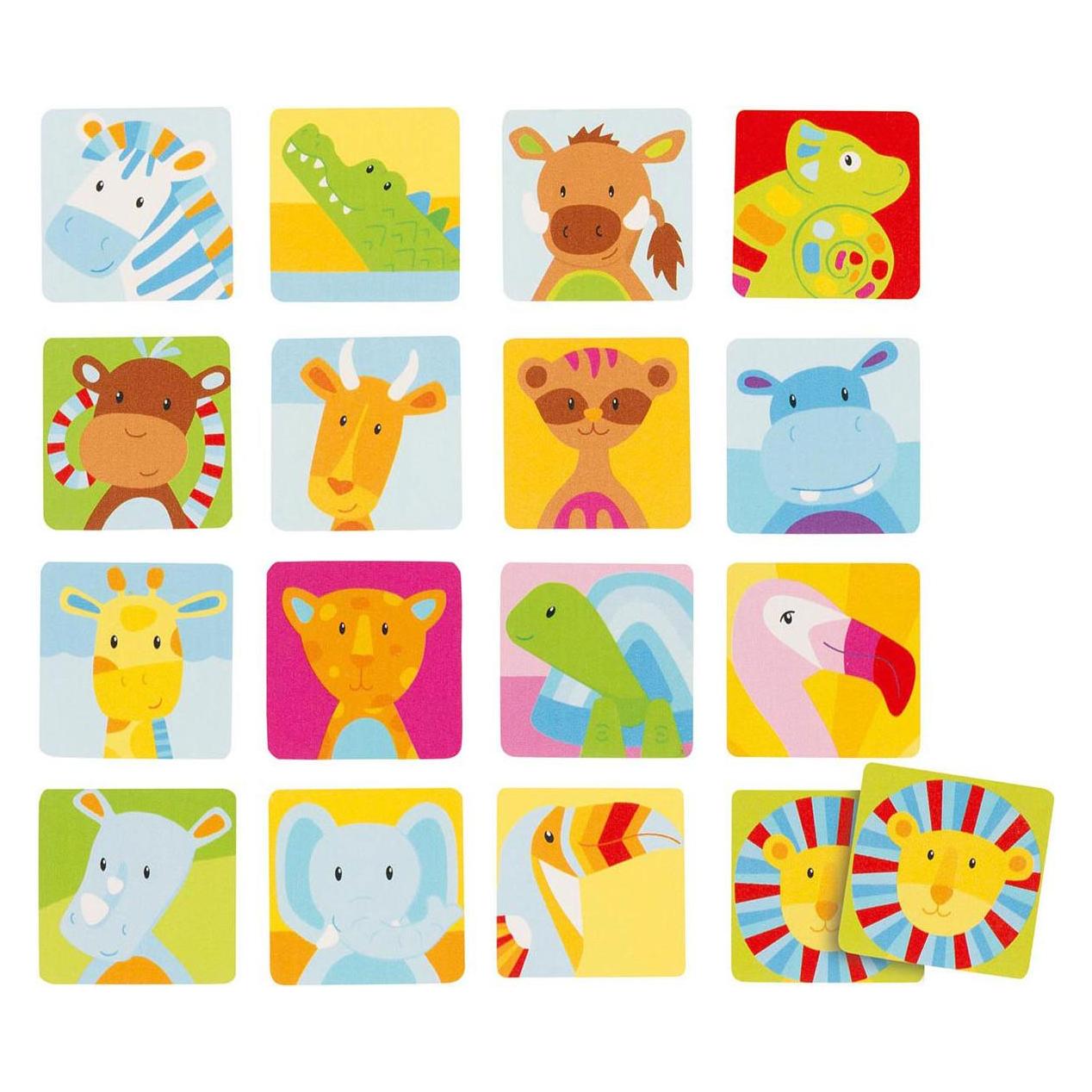 Goki Memospiel Safari 32 Spielsteine (Deutsch, 2 - 6 Spieler) (56645)