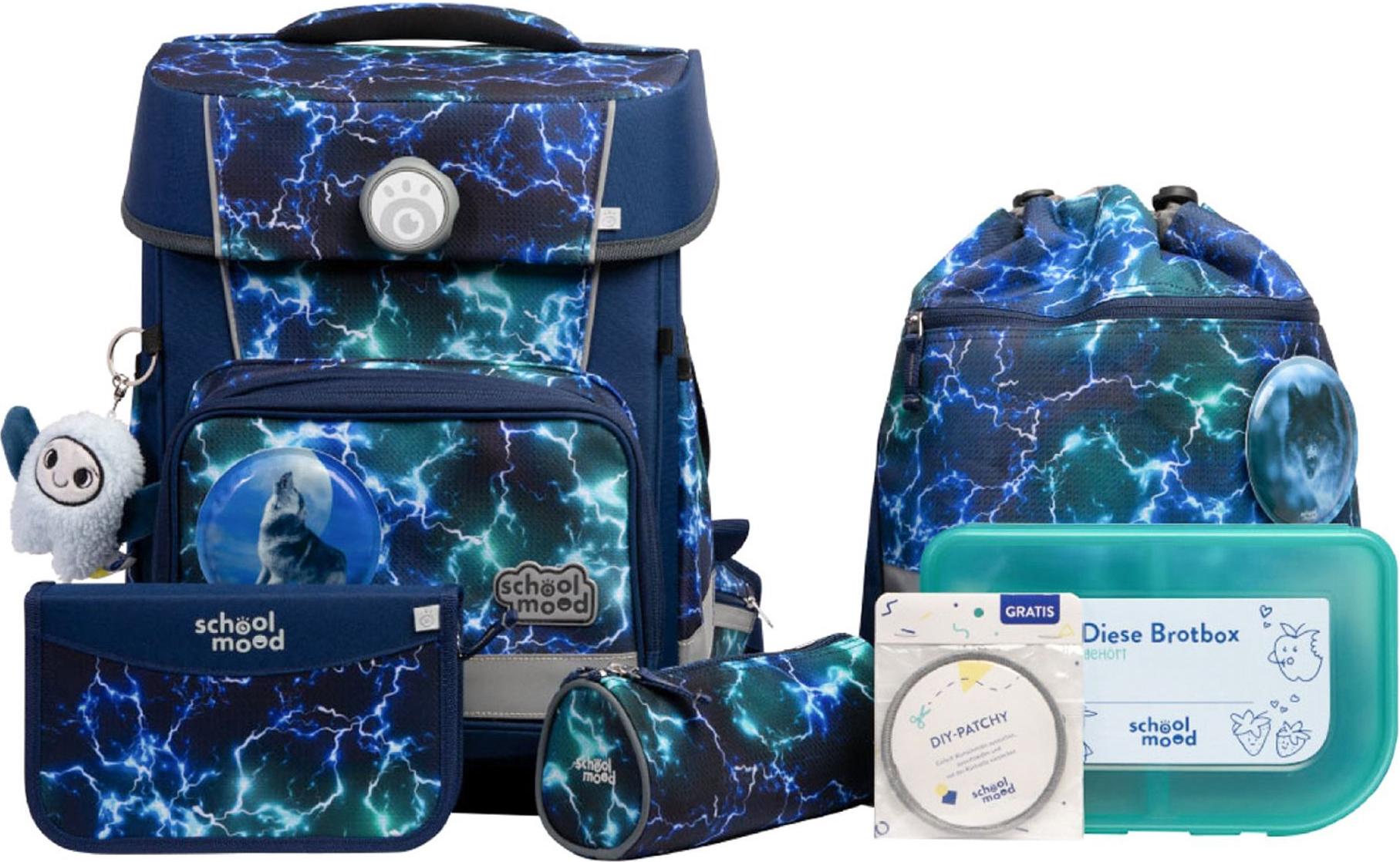 School Mood Champion Pro Felix (Wolf), 7-tlg. Schulranzenset