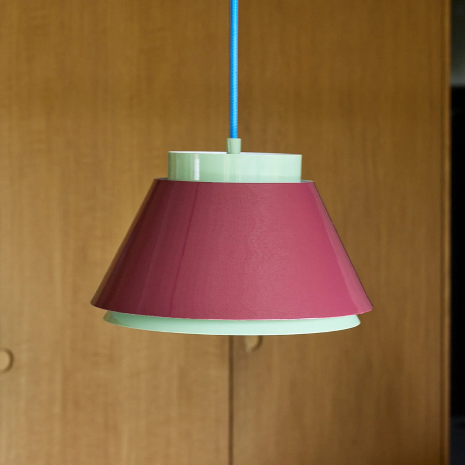 Hübsch Remi hanglamp rood/groen metaal Ø 25 cm