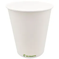 Pappbecher 237ml 8oz Kunststofffrei Weiß 50un