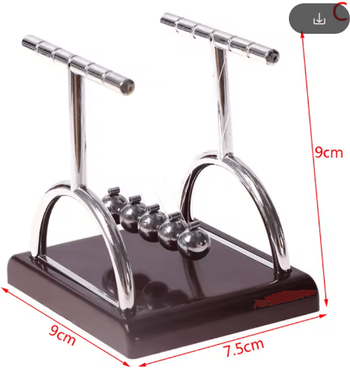 Inspire Picks Newtons Cradle Desk Toy Metal Pendulum Balance Balls For Office & Home Decor c