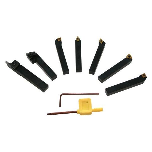 Elmag - Wendeplatten-Drehmeissel-Satz 7-teilig, 25 x 25 mm (88069)