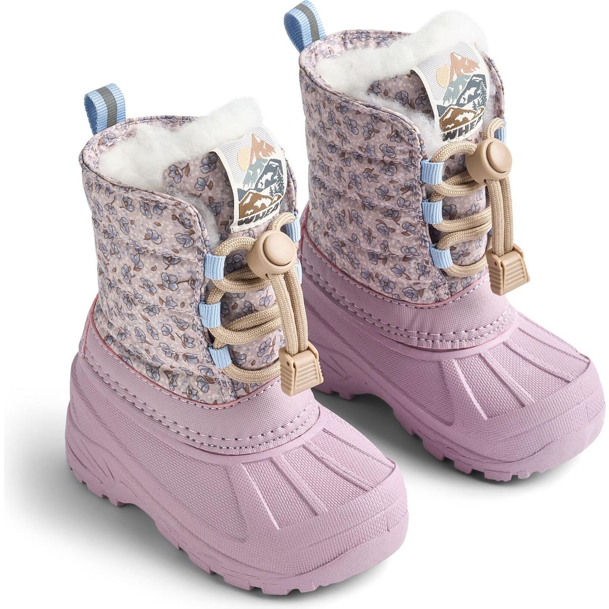 Wheat Winterboot Aleex lilac blue flowers (9735) 34 WF696-02-9735-34