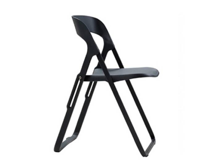 CASAMANIA set de 2 chaises pliable BEK (Noir - polypropylène / Métal verni)
