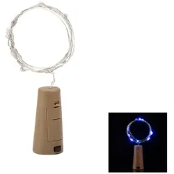 Blaue LED-Lichterkette mit Korken