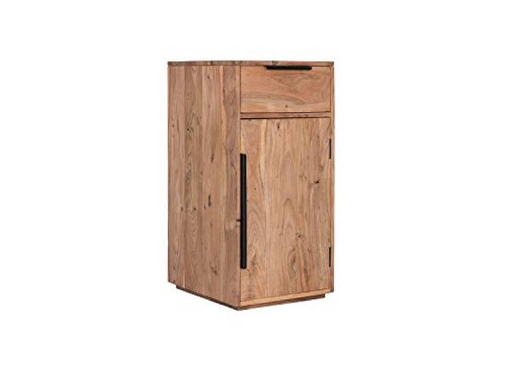 Woodkings® Kommode Auckland massiv Holz, 1Tür/1Schub, passend zum TV Lowboard Auckland, Holzmöbel, Schrank, Wohnwand Modul, Wohnzimmermöbel (Holz - Akazie)