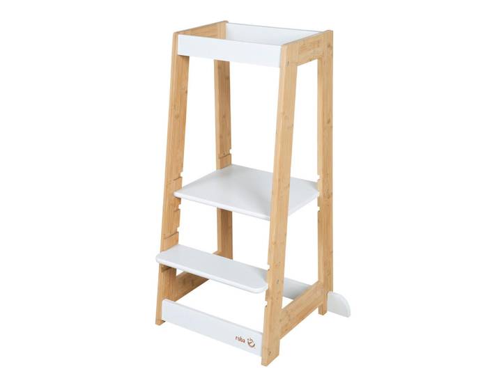 Roba Lernturm Bambus - Weiß, Holz, 54x88x43.5 cm, Freizeit & Co, Outdoor-Spielzeug, Spieltürme