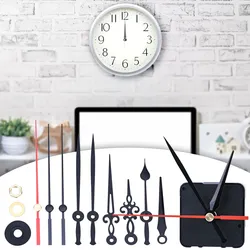 Geräuschloses Uhrwerk Komplettset mit 3 verschiedenen Zeigersätzen, leise schleichende Zeiger ohne Ticken, stabiles Gehäuse, Batteriebetrieb