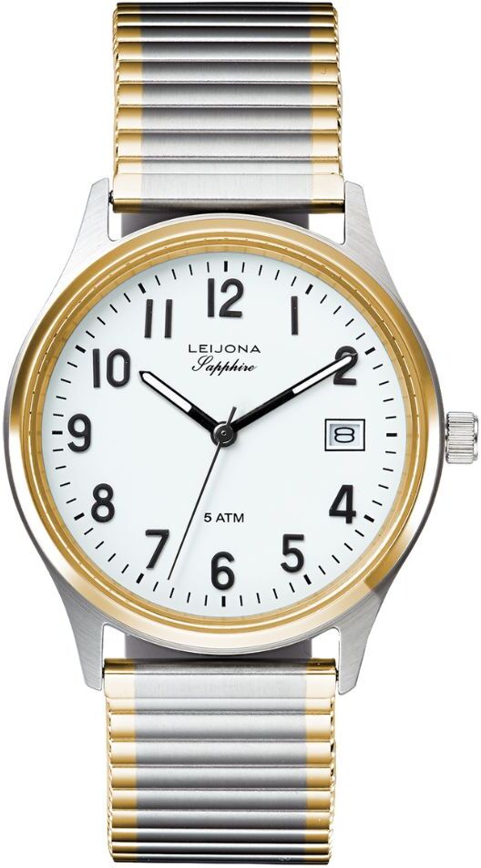 Leijona Stretch 34 Two Tone White 5013-677 rannekello