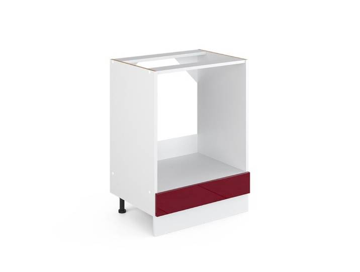 Meuble pour four R-Line 60cm sans PT Rouge brillant/Blanc Vicco 30483