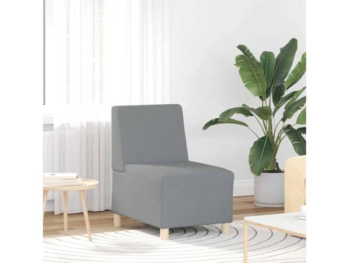 KTHLBRH Modulares Sofa, 2-teilig, Hellgrau Sektional ohne Armlehnen, modernes Design, geeignet für Wohnzimmer, flexible Konfiguration
