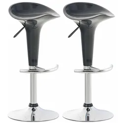 CLP 2er Set Barhocker Saddle grau