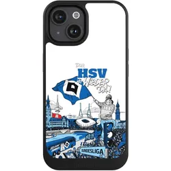 Nivocase Hülle für Apple iPhone 15 Handyhülle NIVOcore Case Schwarz Aufstieg Hamburger SV Offizielles (Apple iPhone 15), Smartphone Hülle, Schwarz