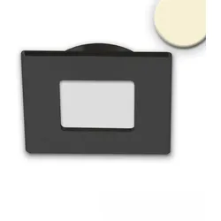 ISOLED LED Möbeleinbaustrahler MINI AMP, eckig, 3W, 120°,12V DC, 3000K, IP20, dimmbar, schwarz ISO-115721