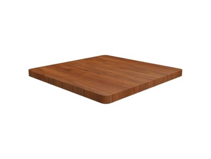 POUFGDR Quadratische Tischplatte, Dunkelbraun, 70 x 70 x 4 cm, Eichenholz, behandelt