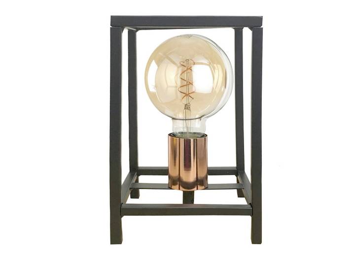Nachttischleuchte Floki Schwarz/Kupfer max. 22 Watt