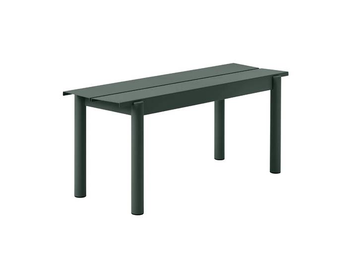 Muuto Banc Linear steel bench 110x34 cm Dark green