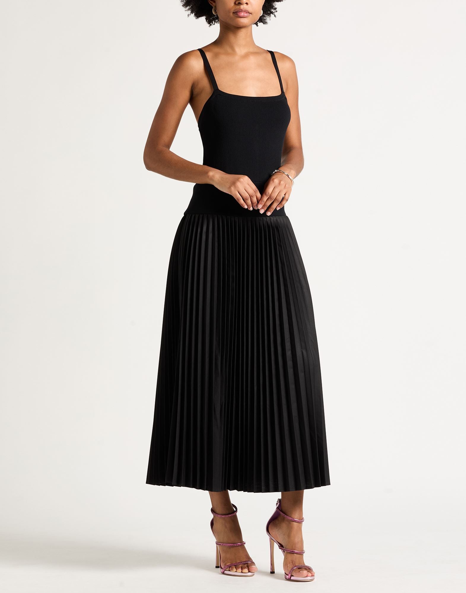 Twinset Vestido largo Mujer Negro L Mujer
